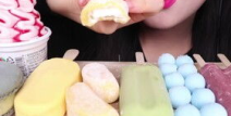 小姐姐吃马卡龙雪糕大全,小姐姐带你探索美味无限的世界